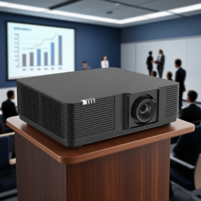 Flyin 5500 Lumen DLP Laser Projector WUXGA High Resolution 4K Active 3D Presentation 0.8 DMD Chip For Precise Imaging Manual Focus Lens Shift For A Flexible Projection Experience