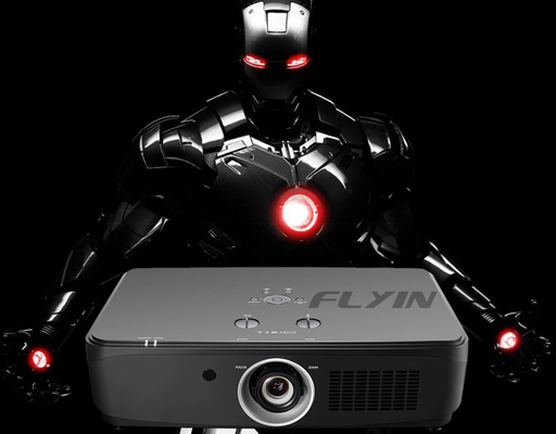 Outdoor Education FLYIN 7100Lumens 3LCD 4K LASER Projector with High Resolution Brightness and Built-in Speaker