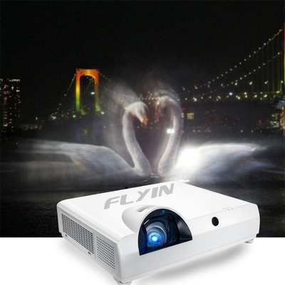 Flyin-C90SW+ 4200  Lumens WXGA 3LCD Laser Short throw Projector Built-in Android 5000000:1 Contrast for Education Business