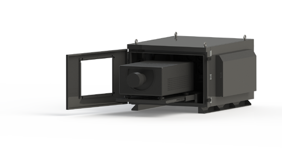 Outdoor Projector Constant Temperature Enclosure IP65 IP66 Dual System Cooling Heating 15-50℃ for 5000-50000Lm Projectors