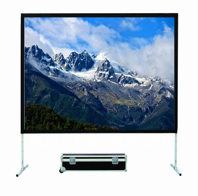 Front Rear 84 Inches Foldable Projector Screen 4:3 Frame Matt White