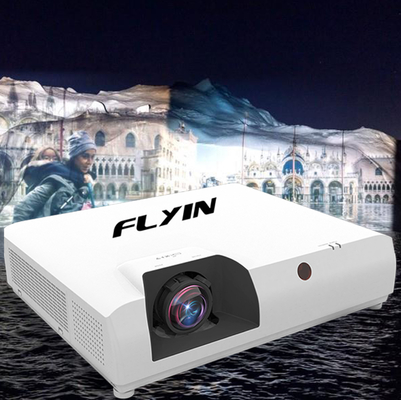 Flyin E7 4K Laser Short Throw Projector 3840x2160 3LCD 7500 ANSI Digital Zoom for Outdoor Business Education US Plug