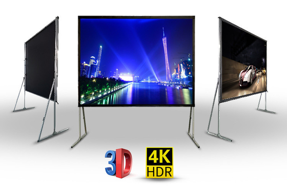 Portable PVC Projector Screen Front Rear 16:9 For Large Stage