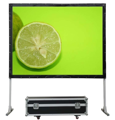 FCC ROHS Front And Rear Projector Screen Fast Folding Soft Fabric