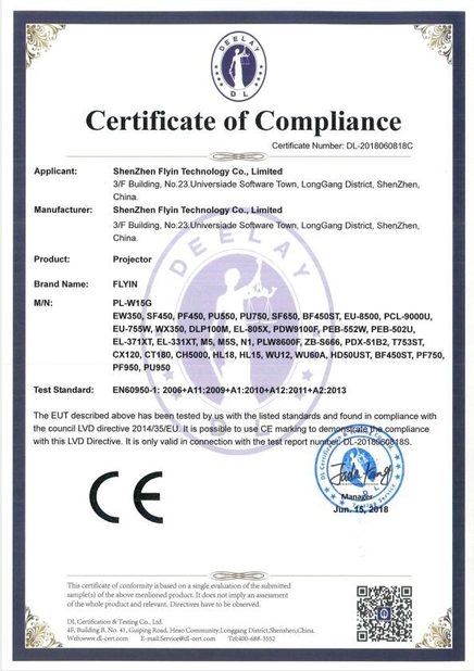China Shenzhen Flyin Technology Co.,Limited Certification